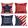 4Pcs/Set Flag Day And Independence Day Cushions Pillowcase Polyester Cushion Cover Throw Pillow Pillowcover Home Car Sofa Decor