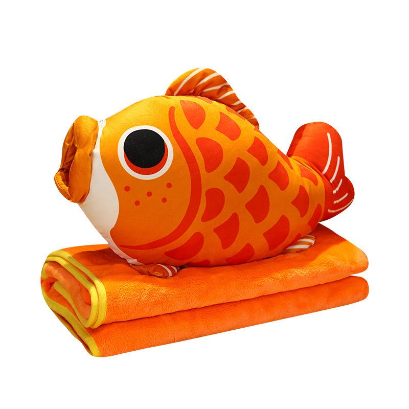 Creative Koi Fish Hand Warmer Pillow Plush Toy Home Sofa Pillow Cushion Office Nap Air Conditioning Blanket