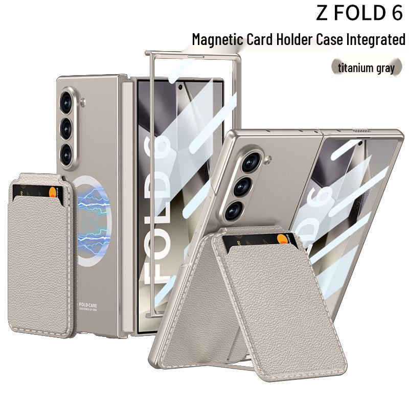 Magnetic Card Holder Stand Case for Samsung Z Fold7/6/5 - Multifunctional, Detachable, Ultra-thin Protection