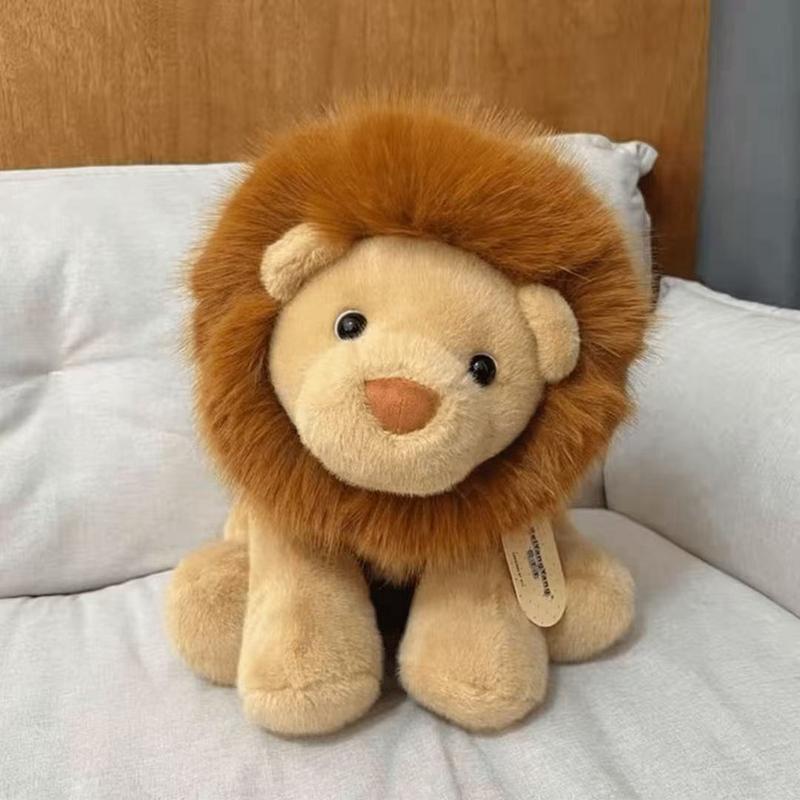 Cartoon 30-55cm Jungle Animal Cute Lion Plush Toys Kawaii Soft Stuffed Fluffly Lion Throw Pillow Dolls for Kids Gifts Home Decor