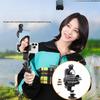 Dual Camera Mobile Teleprompter Stand: Handheld Multi-functional Desktop for Subtitles and Teaching