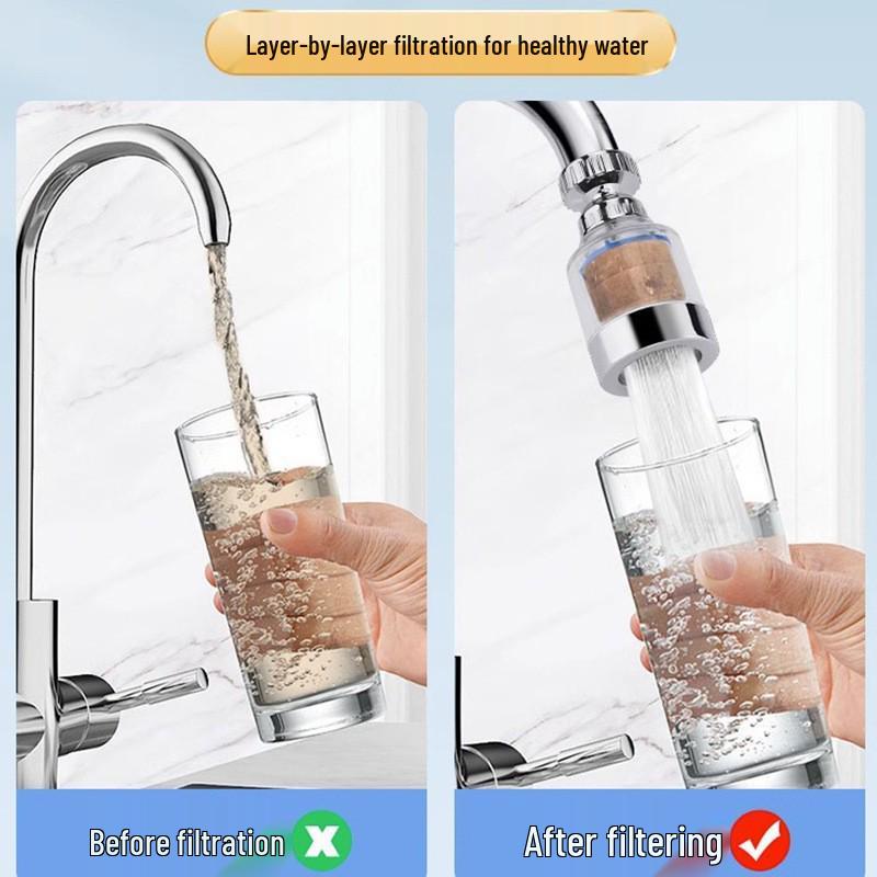 360° Rotating Faucet Aerator with Splash Guard & Water Saver Extension