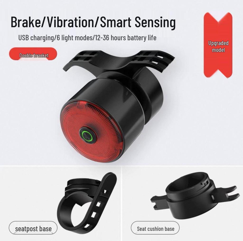 High-Brightness Induction Bike Headlight with TYPE-C Charging & Power Display for Night Riding