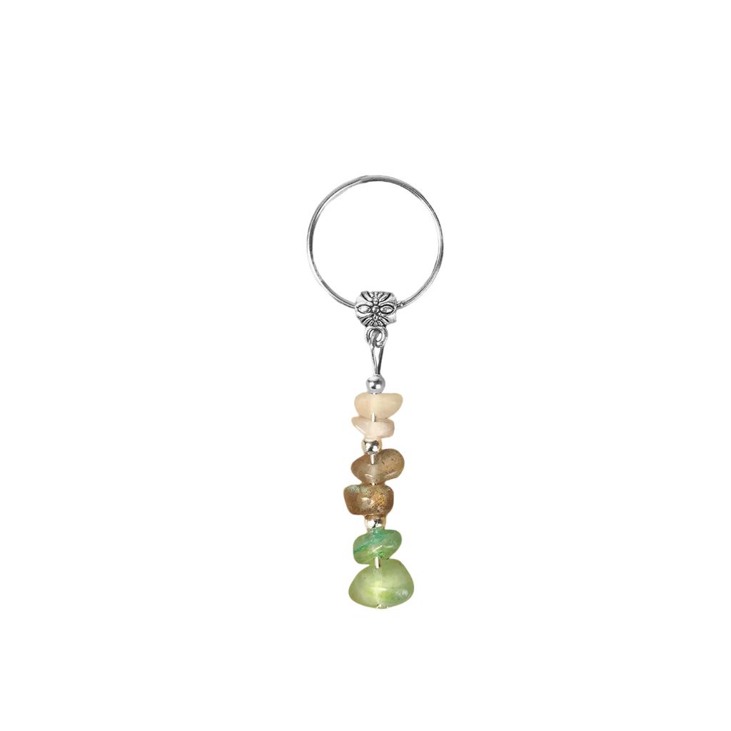 Natural Crystal Charm Keychain