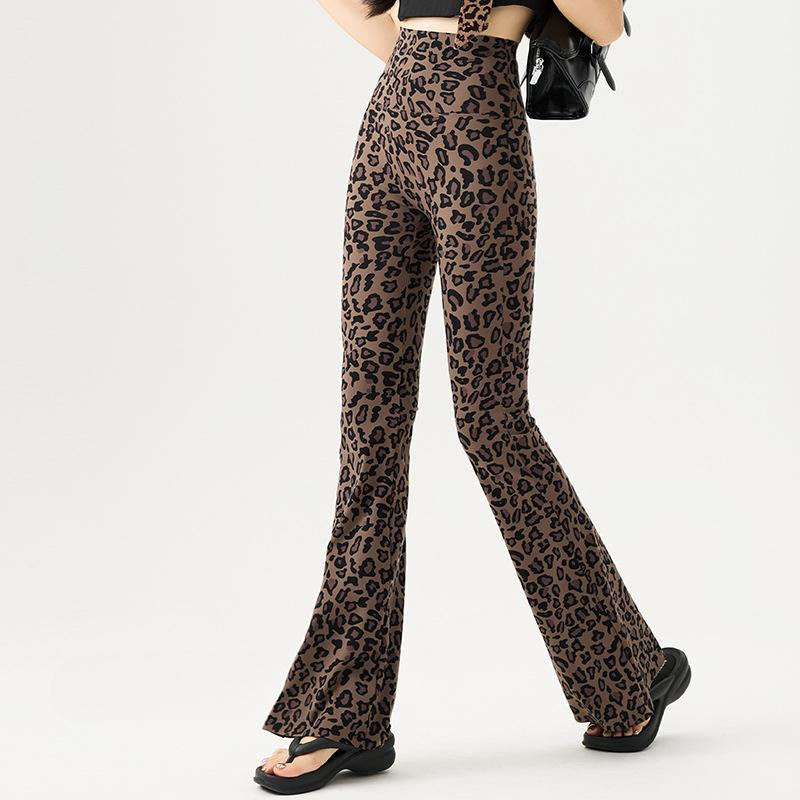 

Весна Осень Леопардовые Леггинсы из Акульей Кожи Женские с Высокой Посадкой Эластичные Облегающие Леггинсы для Йоги Стройнящие Спортивные Фитнес Леггинсы XXL кофейный