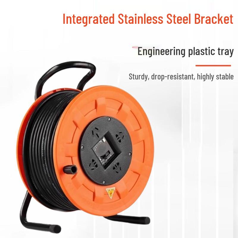 Portable Wire Reel with Multi-Socket