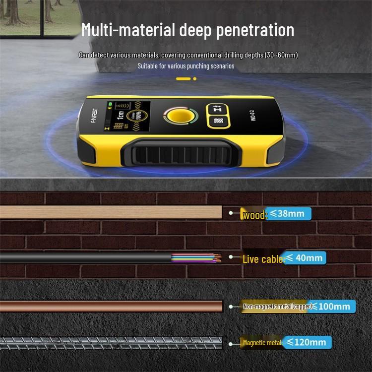 FNIRSI WD-02 High-Precision Wall Detector for Wire, Metal, and Steel Bar Detection