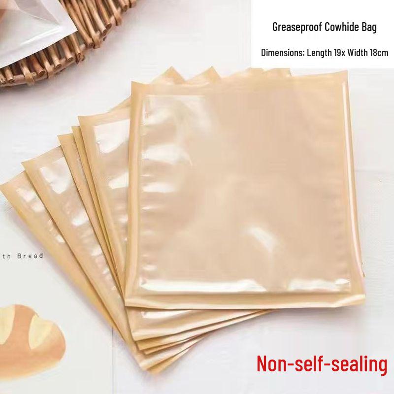 Oil-Proof Kraft Paper Bags with DIY Stickers for Doughnuts, Bread, and Bagels - Self-Sealing Disposable Bags