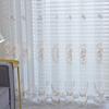 European Embroidered Gauze Curtain Curtain Mesh Finished White Yarn Door Curtain Bedroom Living Room Balcony