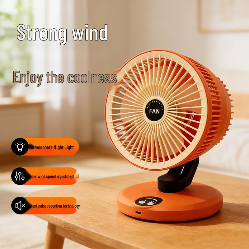 USB Charging Silent Oscillating Desktop Fan for Office, Dorm, and Home