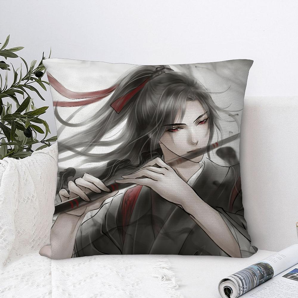 M-Mo Dao Zu Shi Anime Pillow Case Sofa Decorative Home Double-sided Print Plush Square Throw Pillow Covers Cushion Decor Cover