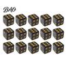 Black Gaming Dice 5/10/15Pcs 16mm with Golden Dots, 6-Sided Acrylic Board Game Set, Classic Tabletop Accessories Crack Resistant