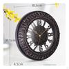 Vintage Round Wall Clock Openwork EuropeanStyle Home Decor Black