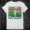 ZC121 What Fucculent Cactus Succulents Plants Gardening T Shirt Adult Vintage Washed Casual Stretched Streetwear Slightly