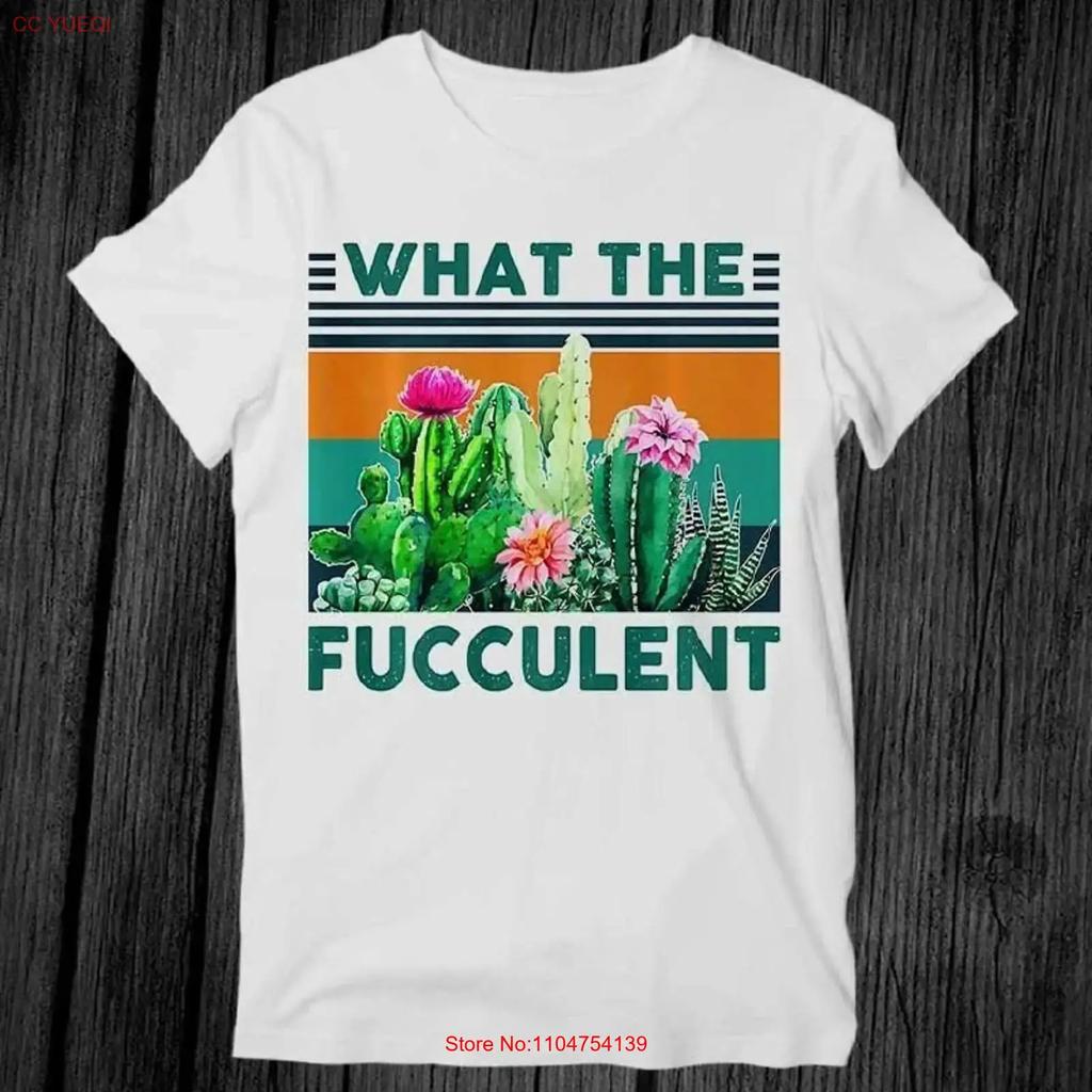 ZC121 Was Sukkulente Kaktus Sukkulenten Pflanzen Gartenarbeit T-Shirt Erwachsene vintage Gewaschen Lässig Dehnbar Streetwear Leicht