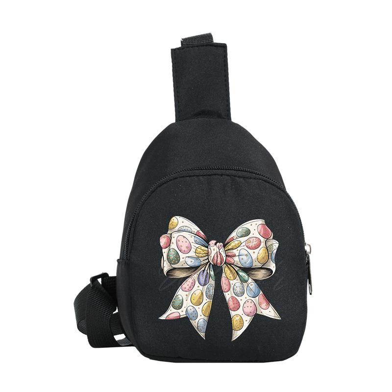 Easter Printed Shoulder Bag Men's and Women's Versatile Casual Children's Breast Bag Crossbody Bag