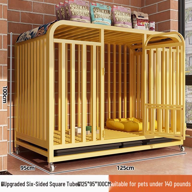 Large Pet Cage: Multi-Sized Dog & Cat Enclosure with Toilet Space