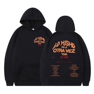 Singer Mora Lo Mismo De La Otra Vez Tour 2025 Print Hoodie Fashion Hip Hop Pullover Unisex Casual Loose High Quality Sweatshirt