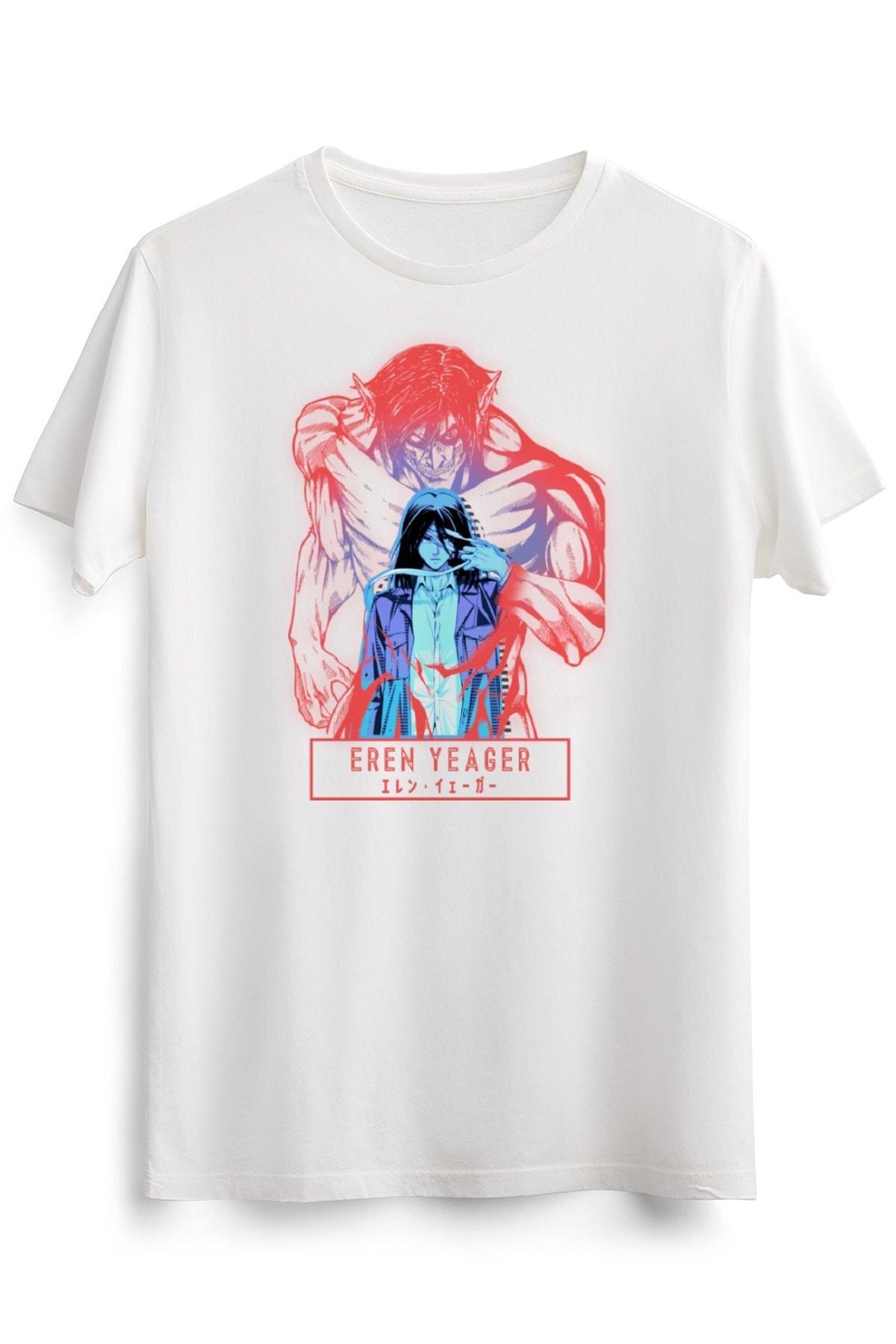 

Erkek Beyaz Eren Yeager Titan Retrowave