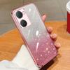 KEYSION Luxury Plating Glitter Phone Case for VIVO Y03 Y03t Transparent Soft TPU Shockproof Cover for VIVO Y18 Y18s Y28s 5G