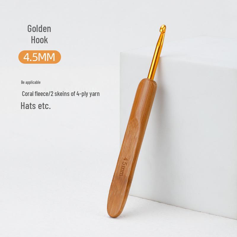 Carbonized Bamboo Crochet Hook for Hand-Knitted Wool Sweaters and Doll Slippers