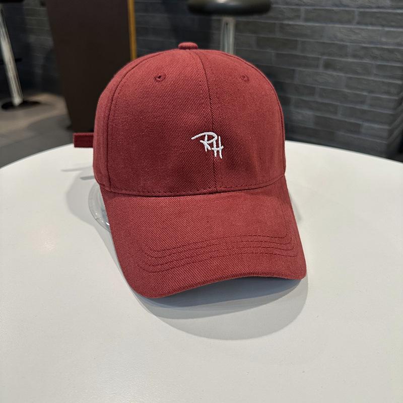 Unisex Trendy Hat With Letter Embroidery Baseball Cap Summerkorean Style Simple Versatile Couple Baseball Cap With Visor