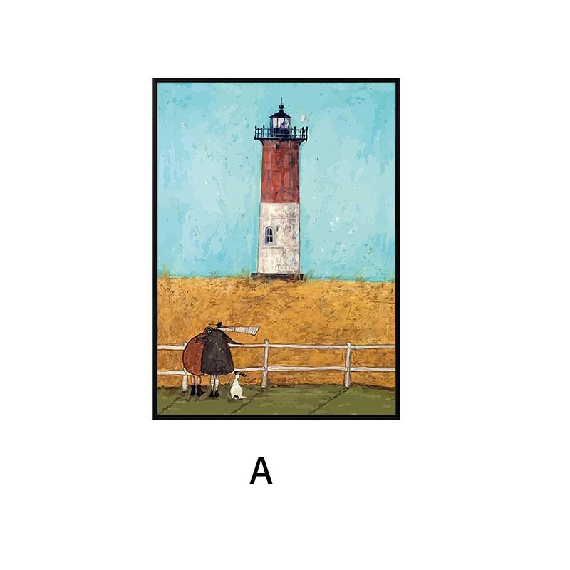 

Милый мультфильм о счастливой семье, любовнике, картина на холсте, счастье, любовь, постеры и принты для гостиной, спальни, декор, настенное искусство 20*40cm No Frame