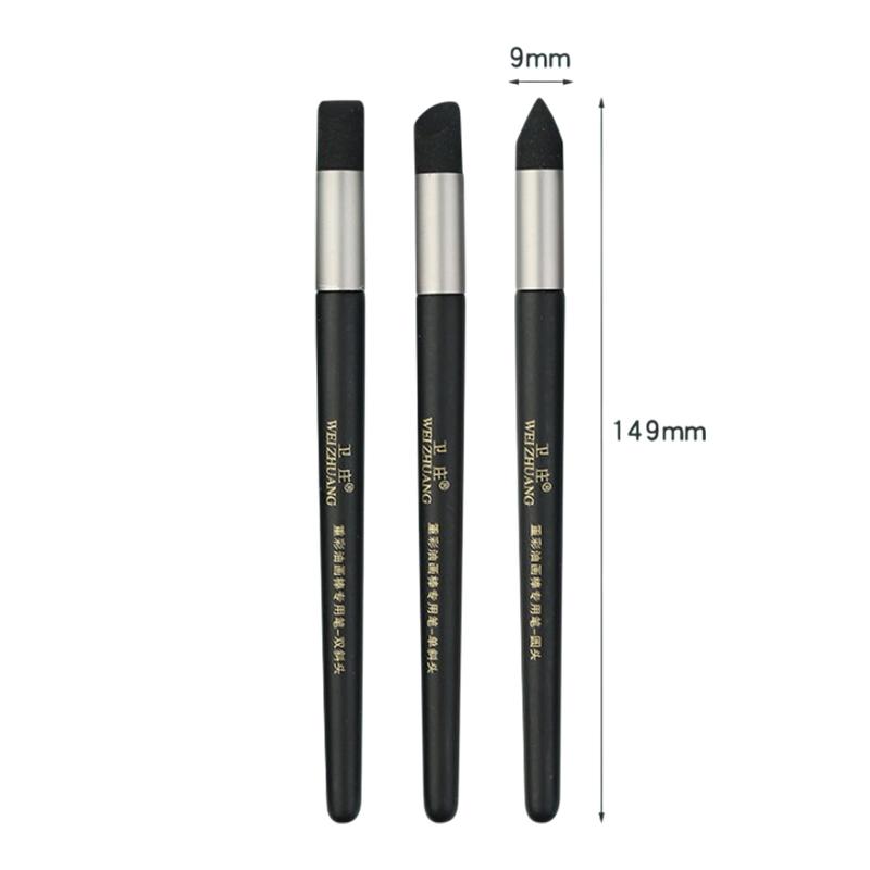 1/3Pcs Color Shaper Painting Tool Color Shaper Tool For Oil Painting Paint Brush Inclined Tip Round Tip Pastel Blending Tools