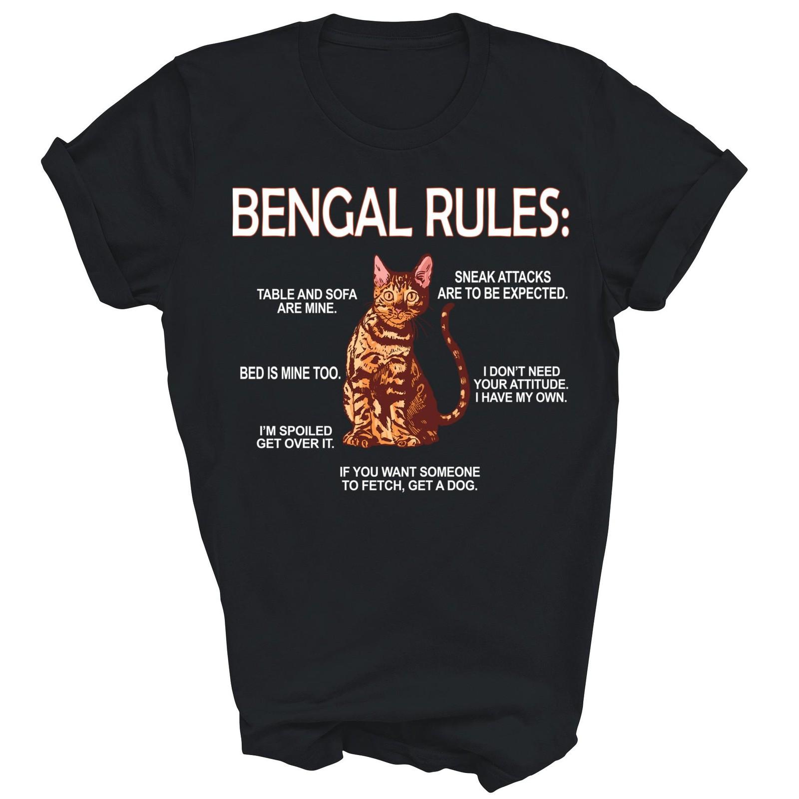 Bengal Rules Rosetted Owner Cat Lover Unisex Shirt Gift S