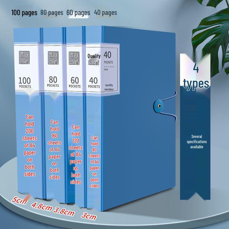 A4 Transparent Insert Pocket File for Office and Medical Record Organization