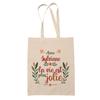 Tote Bag - PLANETEE - Sylviane - Printed Jute In France - « Life Is More Beautiful » Pattern - Eco-responsible
