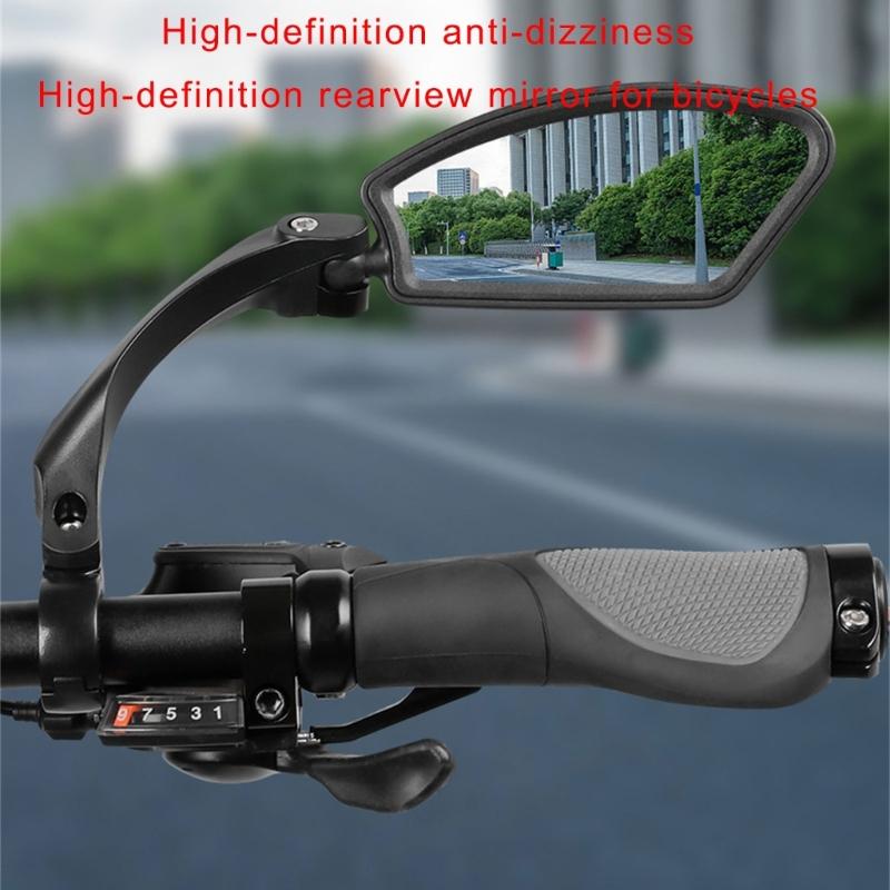 Road Bike Rear Mirrors Waterproofed Bicycles Mirror Dustproof Bike Mirrors for Multiple Handlebars