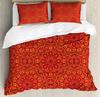 South Mandala Floral Bedding Set Vibrant Color Ornamental Illustration Duvet Cover Set Bohemian Mandala Lotus Design Quilt Cover