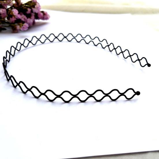 2Pcs Hair Hoop High Elasticity Anti-deform Washing Hoop Non-Falling Wave Anti-Slip Headwear Shaped Face Hair Band Home