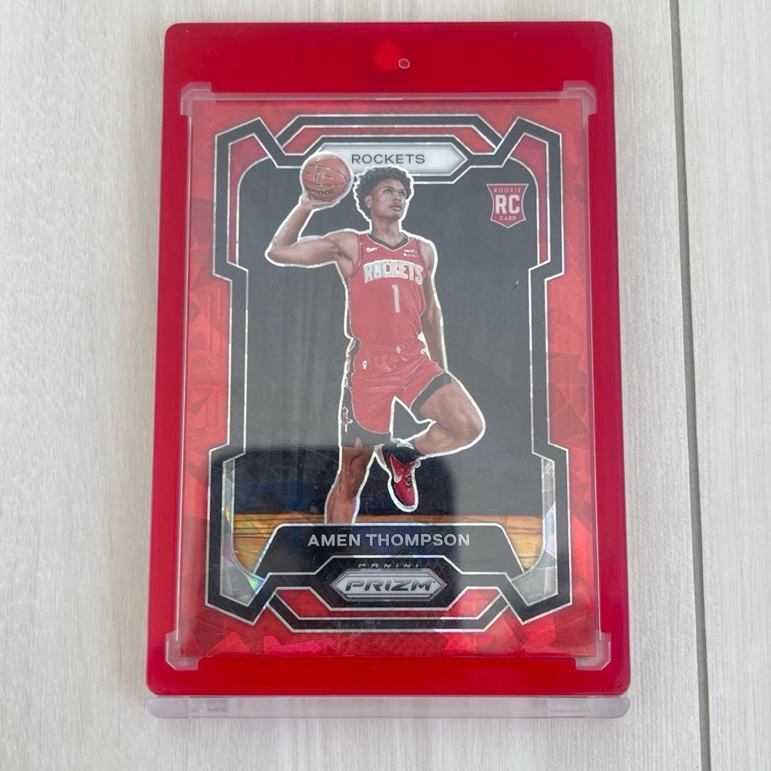 Used Amen Thompson Prizm Red Cracked Ice RC