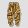 New Overalls Men's Wide-leg Pants Loose Men's Casual Tied Feet Pure Cotton Pants Trendy Sports Trousers Men's Clothing