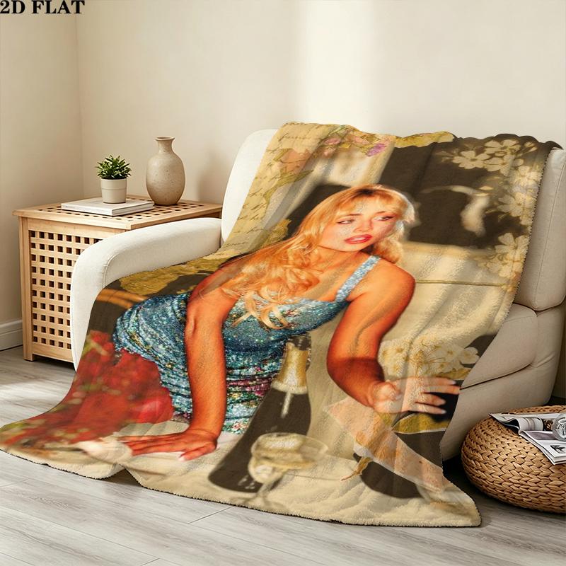 Sabrina Carpenter Print Flannel Blanket, High Quality Comfortable for All Seasons, Home Decor, Warmth and Comfort, Perfect for Christmas Gifts
