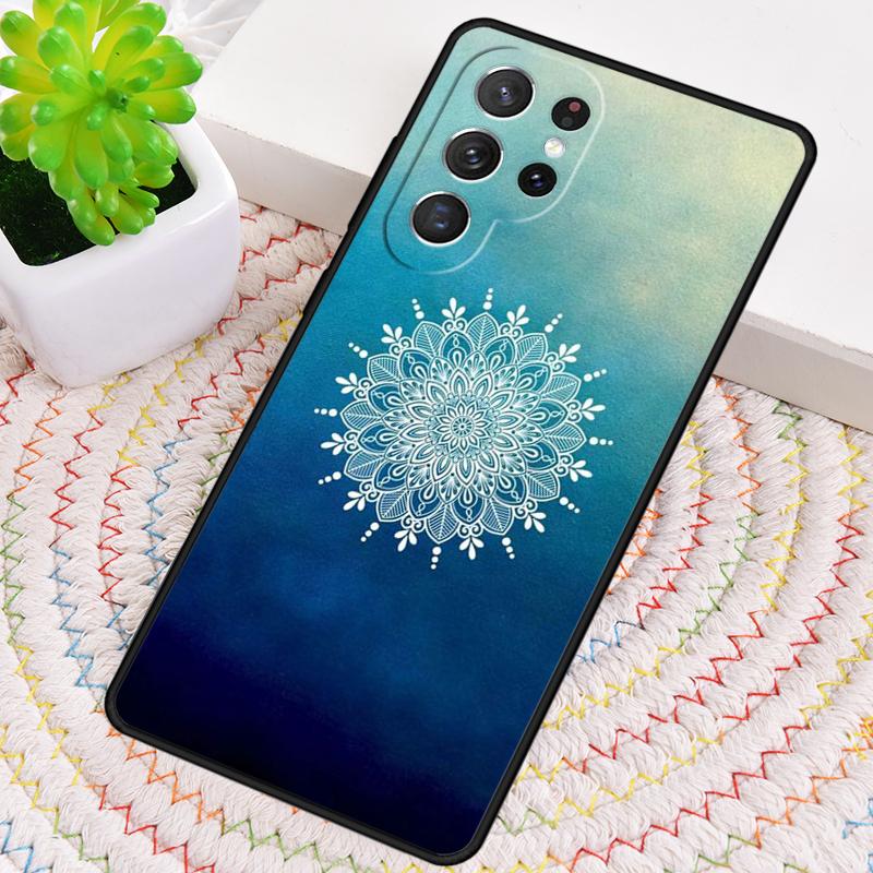 Mandala Pattern Silicone Phone Case For Samsung Galaxy note 10 pro S26 S25 S24 S23 S22 S21 Plus S25Ultra Capa Cover