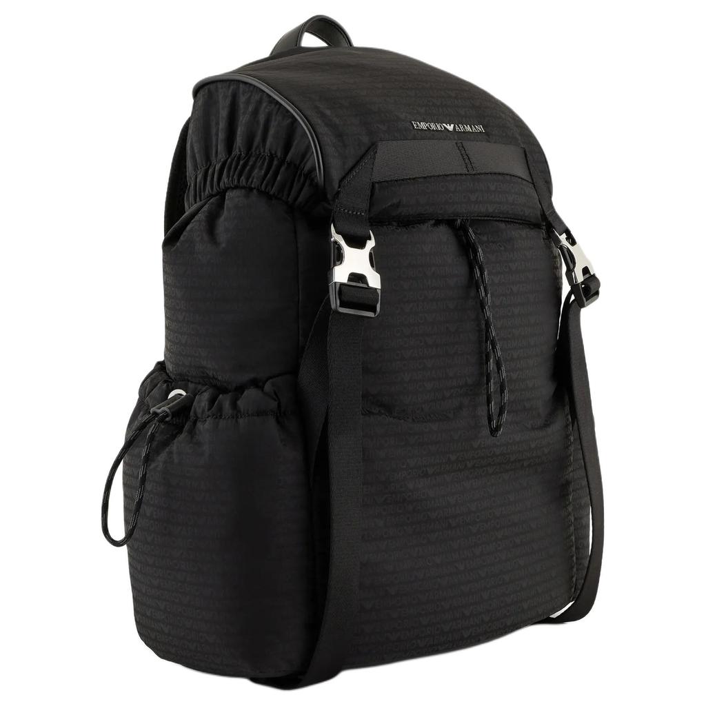 Emporio Armani Adjustable Shoulder Strap Nylon Backpack Men backpack Black Y4O459-YQ76E-81073