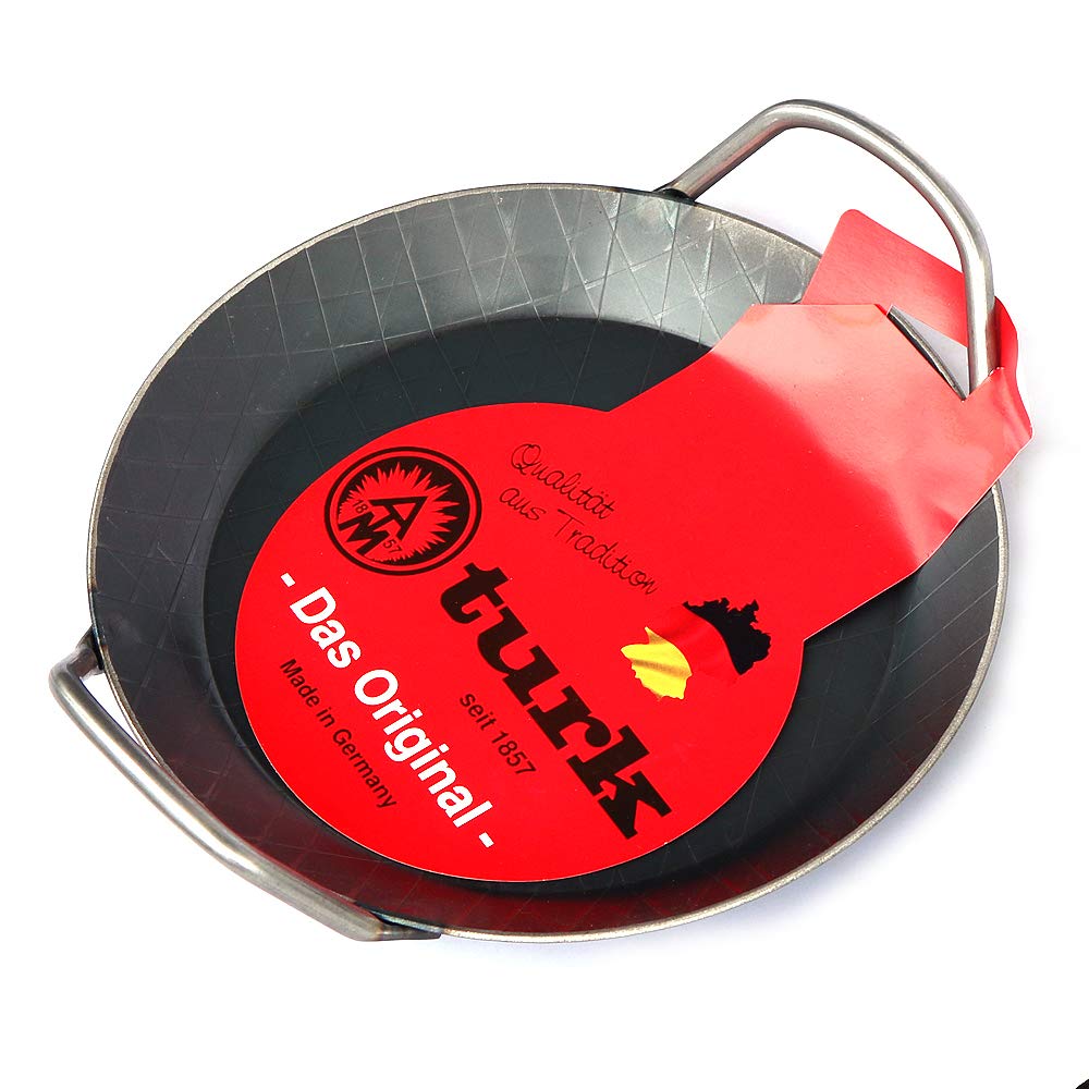 Turk Iron Serving Pan for Roasting, Includes Pot Brush, 24cm (2-Grip Type)