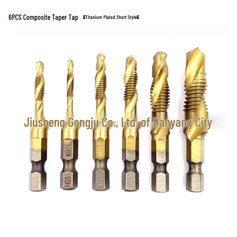 High-Speed Steel Metric Hex Shank Drill-Tap Bit - Short & Long Taper Types