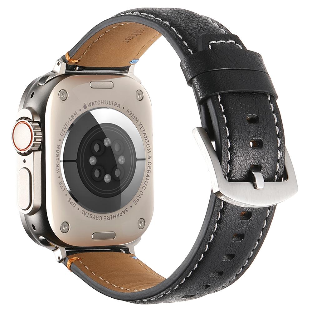 KALEBOL Genuine Cow Leather Watch Strap for Apple Watch Ultra 3 2 1 49mm/Series 11 10 46mm/9 8 7 45mm/SE3 SE2 SE 6 5 4 44mm/3 2 1 42mm