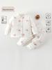 120g Padded Baby Underwear Set - Warm Thickened Autumn/Winter Top & Pants with High Waist Belly Protection