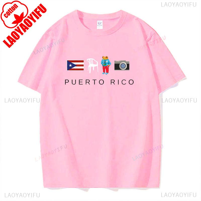 DTMF Puerto Rico Printing Tshirt Summer Women's Cotton Shirt Bad Bunny Tees Hip-hop Trendy Short-sleev Unisex Casual Streetwear