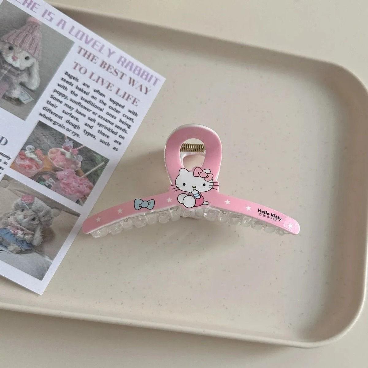 

Пастельно-голубая и белая мультяшная заколка для волос в виде кошачьего когтя - Милый девчачий аксессуар-акула для студентов