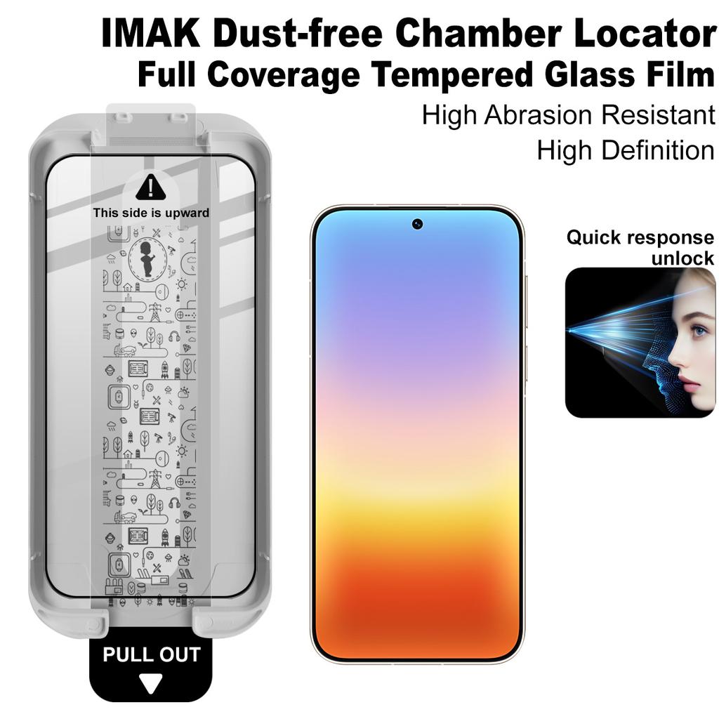 Huawei Pura 90 Pro Max Glass IMAK Dust-free Cabin Full-screen Tempered Glass Film Supports Fingerprint Unlock