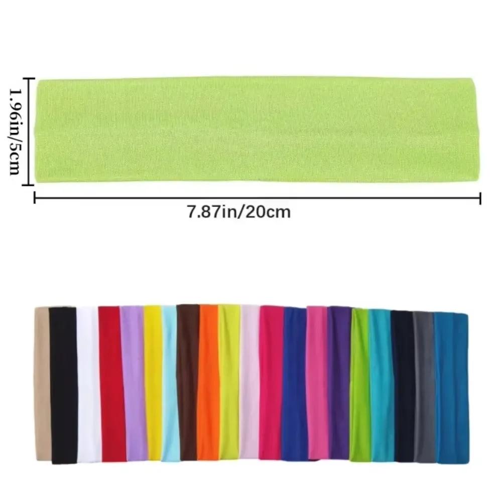 1PC Sweatband for Men Women Elastic Sport Hairbands Head Band Yoga Headbands Headwear Headwrap Sports Workout Hair Accessories
