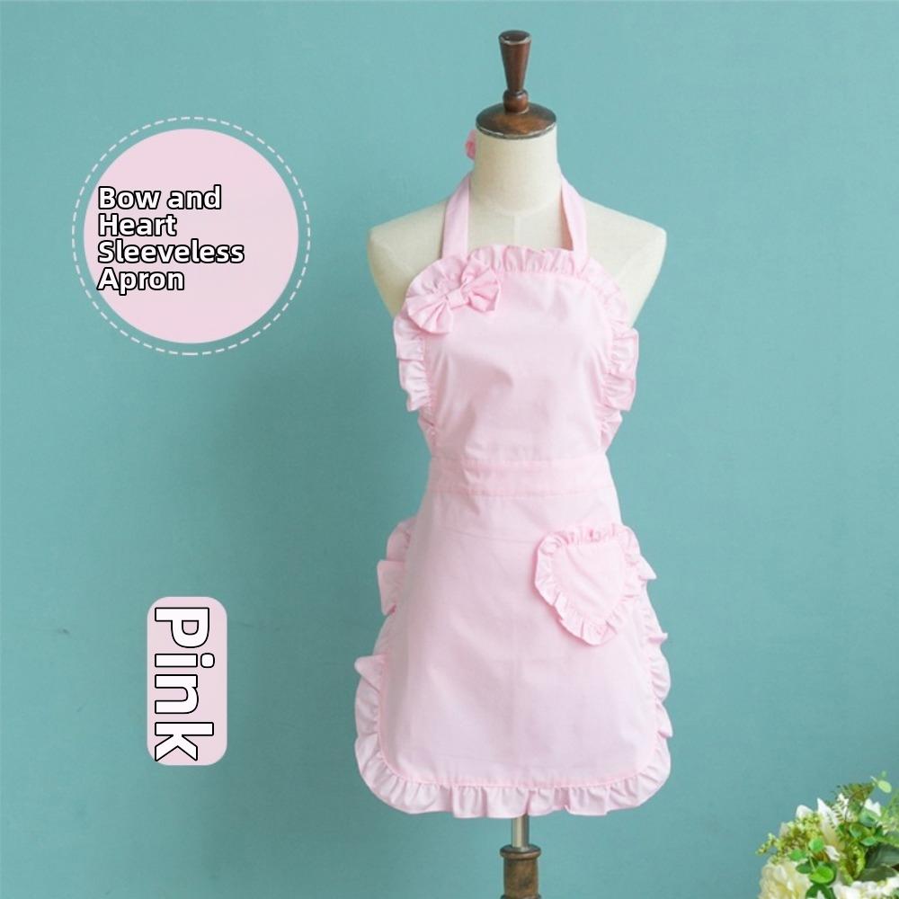 Waterproof Ruffle Apron with Pockets Nail Salon Apron Kitchen Cooking Apron  Gardening