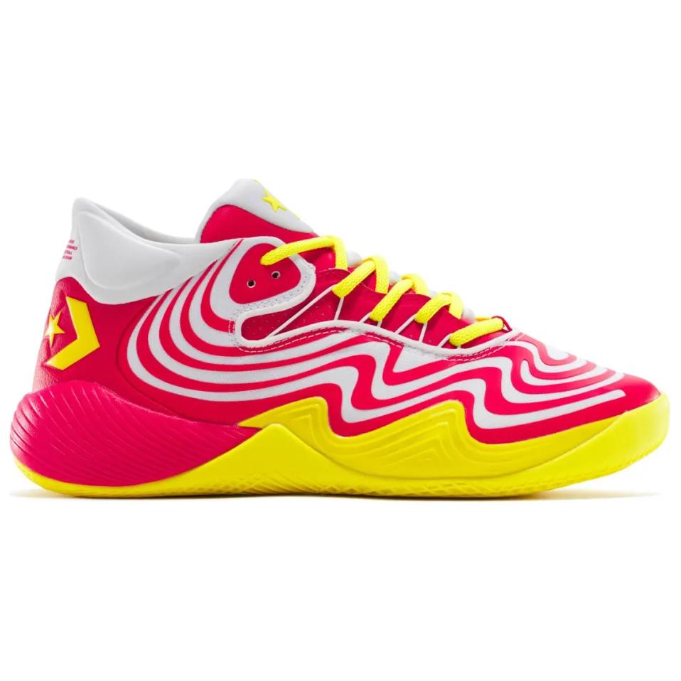 Converse All Star BB Shift CX Non-slip and Wear-resistant Mid-top Basketball Shoes for Both Men and Women In Red and Yellow