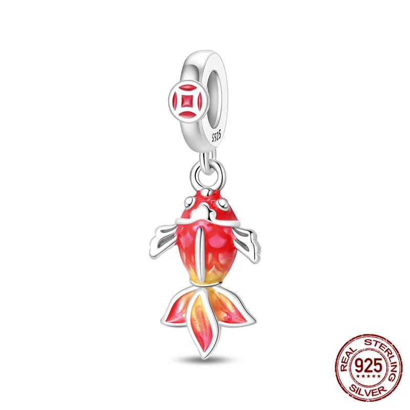 New In Original Charms Copper Love Glow-In-The-Dark Charms Beads Fits 3Mm Original Bracelet For Women Diy Fine Jewelry Gifts